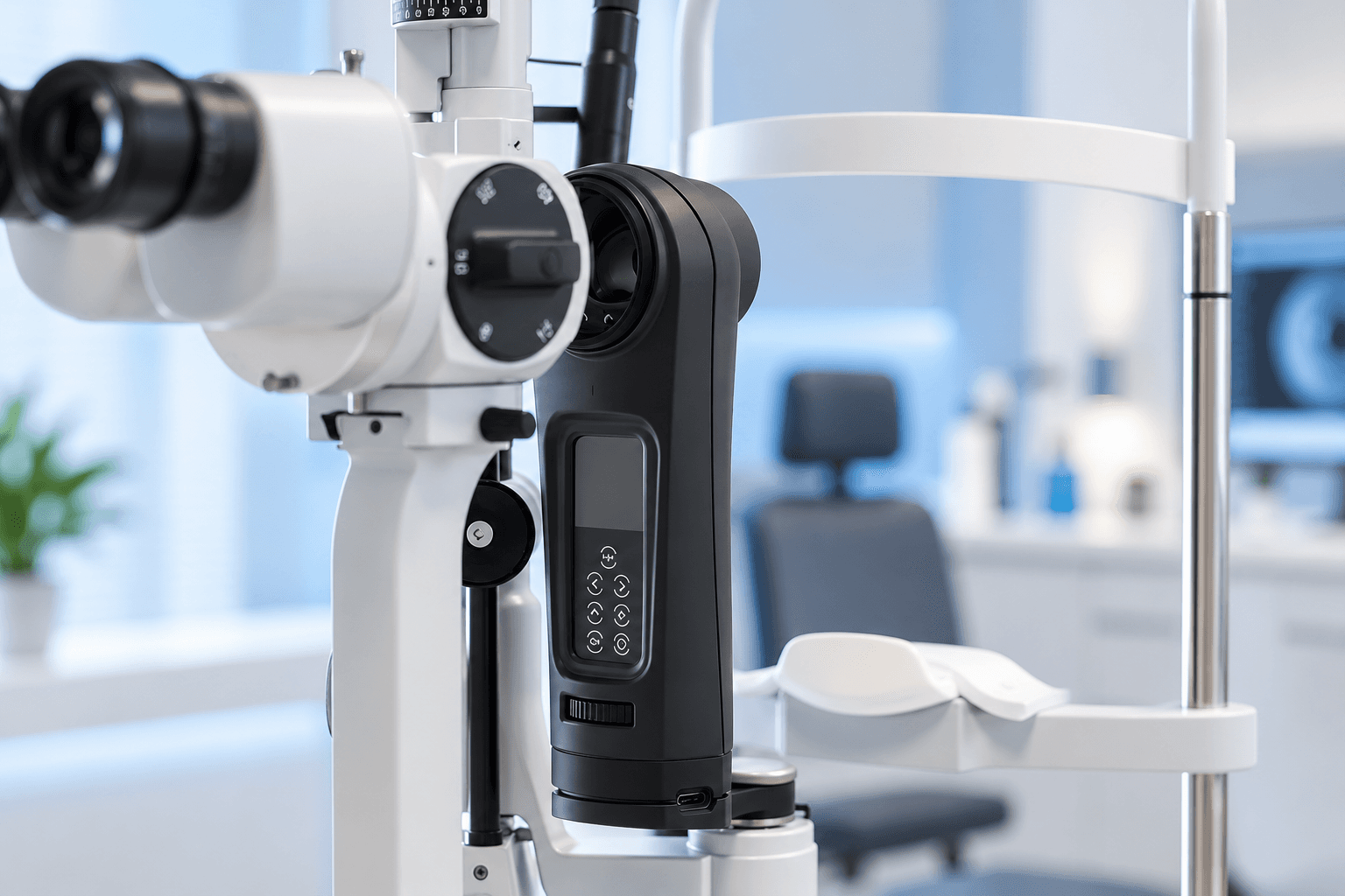 Slit-lamp view of the cornea after cross-linking