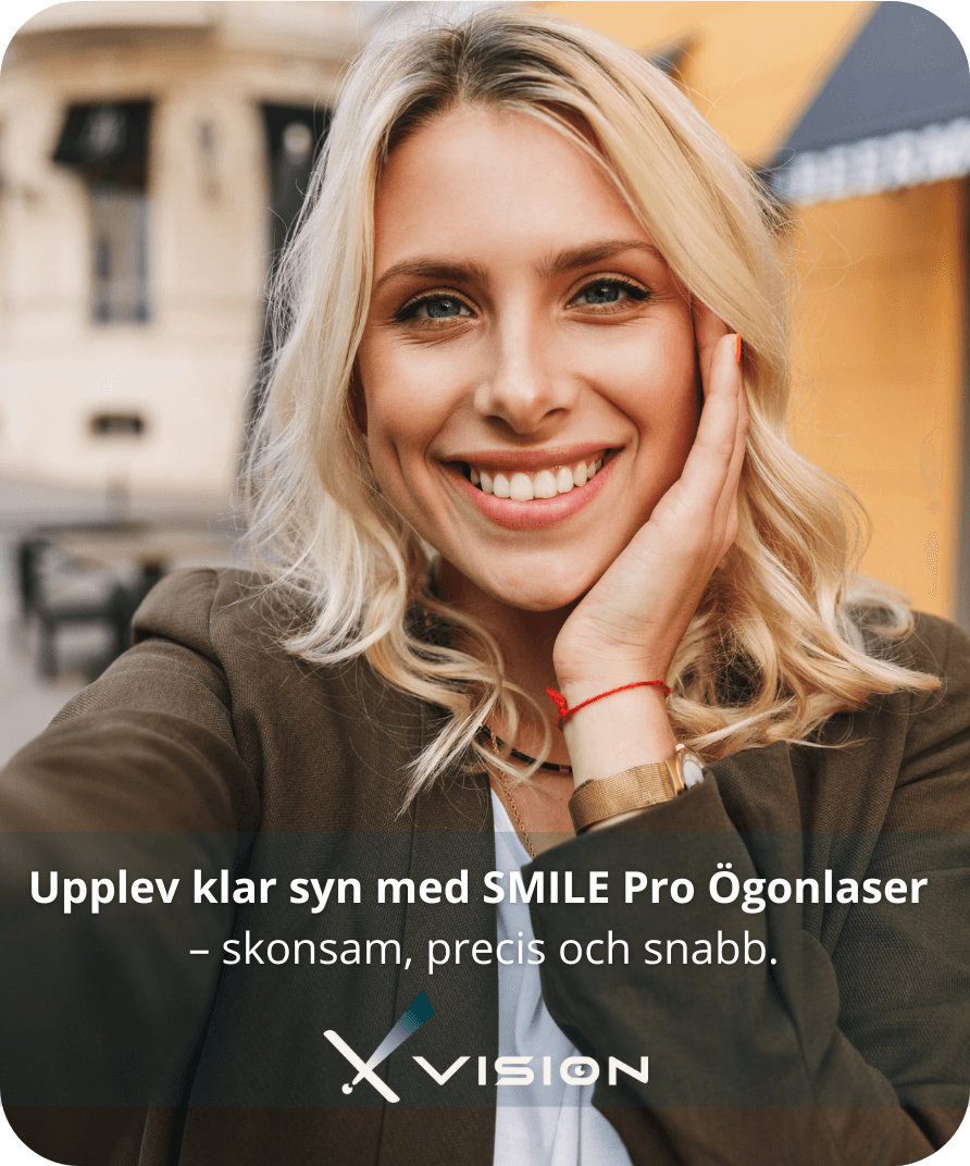 Woman seeing clearly after SMILE Pro laser eye surgery