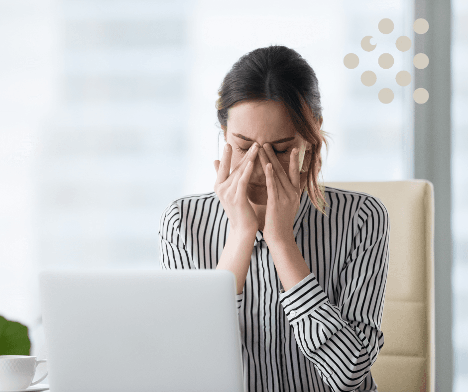 Person with tired, dry eyes