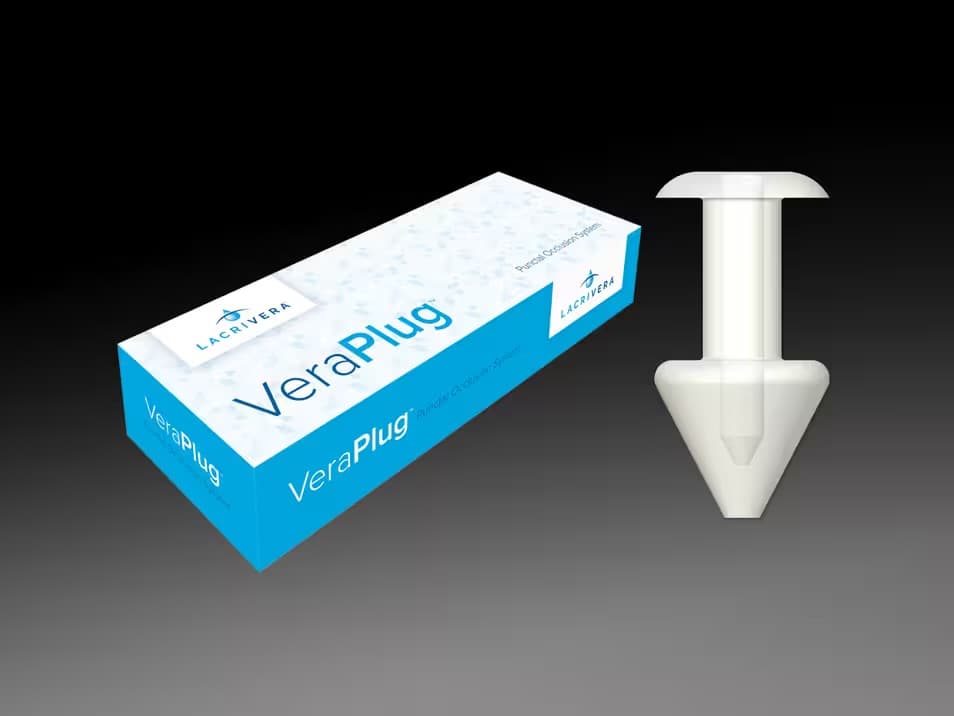 VeraPlug punctal plug and packaging – treatment for dry eye